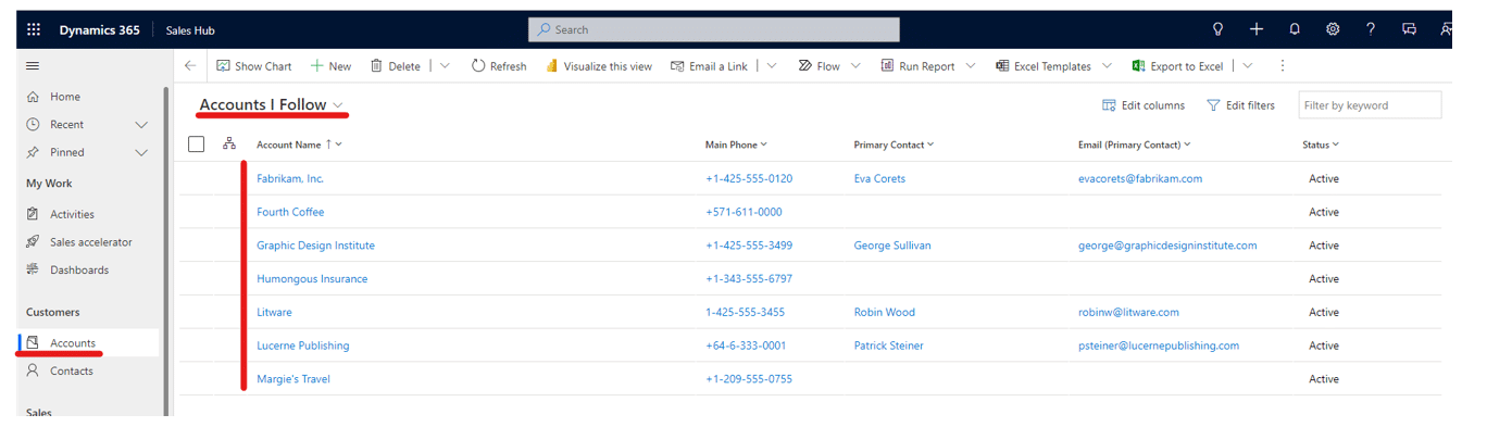 How to see followed records in Dynamics 365 CRM 3